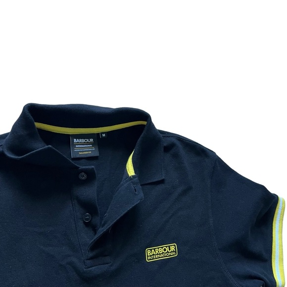 Barbour International Men's Essential Tipped Polo Shirt Black Size M - Picture 8 of 11